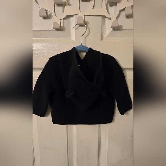 Baby Boys Navy Blue Baby Gap Animal Ear Knit Hoodie Size 6-12M - Picture 2 of 3